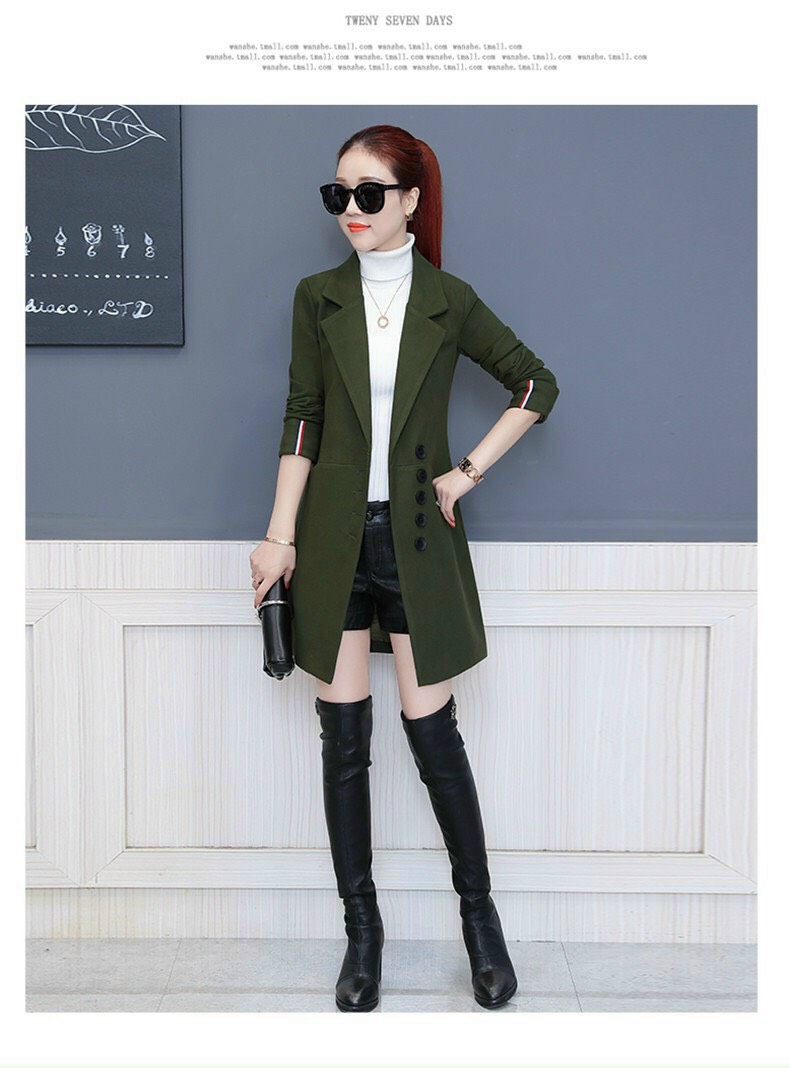 Áo Dạ 5 Nút Cách Điệu - AOKHOAC61